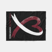 Orale Krebserkrankung Monat 2024 Throat Head Neck Fleecedecke (Vorderseite (Horizontal))