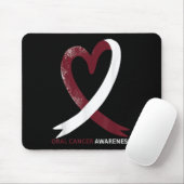 Orale Krebserkrankung Monat 2024 Throat Head Neck Mousepad (Mit Mouse)