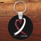 Orale Krebserkrankung Monat 2024 Throat Head Neck Schlüsselanhänger (Vorderseite)