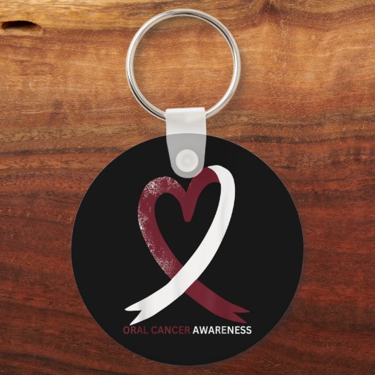 Orale Krebserkrankung Monat 2024 Throat Head Neck Schlüsselanhänger (Vorderseite)