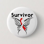 Orale Krebsüberlebung Stammpatelschmetterling Button (Vorderseite)