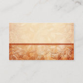 Orale Orte in Orange und Elfenbein Platzkarte (Rückseite)