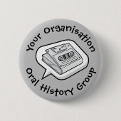 Orale Vorgeschichte Button (Vorderseite)
