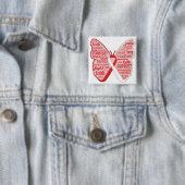 Oraler Krebs Schmetterling Collage of Words Button (Beispiel)