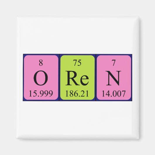 Oraler Periodenmagnet Magnet (Vorne)
