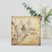 Oramentale Blätter/Wirbel/Vintage Einladungen (Stehend Vorderseite)