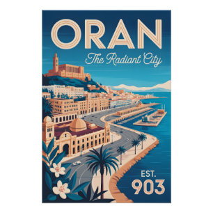 Oran Algerien Retro-Reiseplakat-Kunst drucken Poster