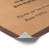 Orancion de San Fransisco Poster (Ecke)