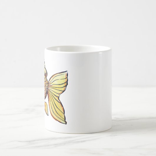 Oranda Extravagant Goldfish Illustration Kaffeetasse (Mittel)
