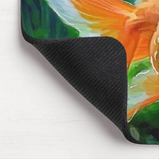 Oranda Goldfisch Mousepad (Ecke)