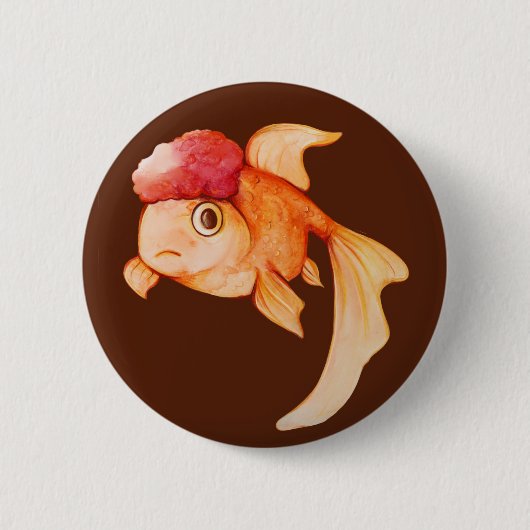 Oranda Goldfish Button (Vorderseite)