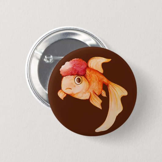 Oranda Goldfish Button (Vorne & Hinten)