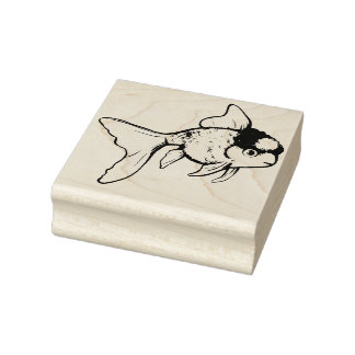 Oranda Goldfish Gummistempel
