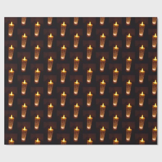 Orane Yellow Candles Candlelight Diwali Geschenkpapier (Flach)