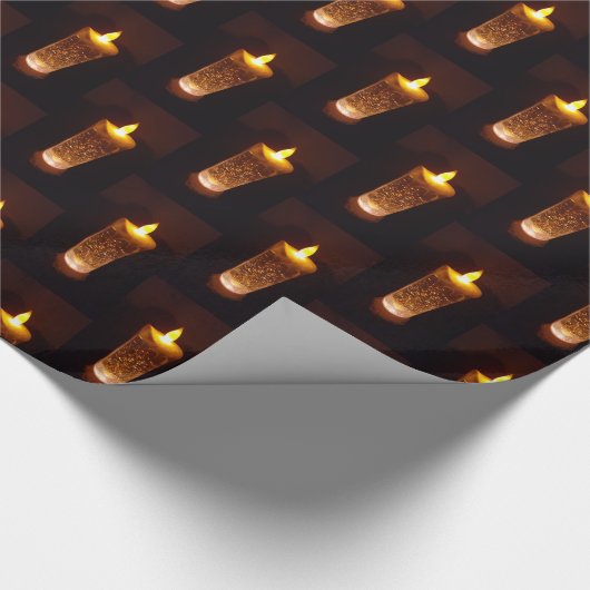 Orane Yellow Candles Candlelight Diwali Geschenkpapier (Ecke)