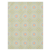 Oranes und Aquamarines Mandala-Muster mit Goldakze Tischdecke (Vorderseite)