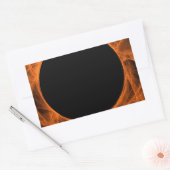 Orang & Black Fraktal Hintergrund Rectangle Aufkle Rechteckiger Aufkleber (Umschlag)