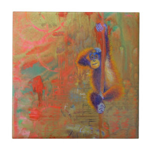 Orang-Utan abstrakt Fliese