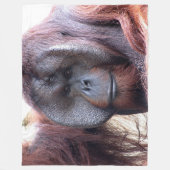Orang-Utan auf großer Fleece-Decke Fleecedecke (Vorderseite)
