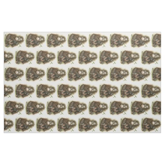 Orang-Utan Baby mit Blätter Stoff (Yard (91,4 cm))