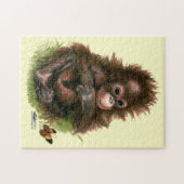 Orang-Utan Baby und Schmetterling Puzzle (Horizontal)