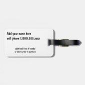 Orang-Utan Baby Uttuh Gepäckanhänger (Rückseite horizontal)