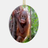 Orang-Utan Baby Uttuh Keramik Ornament (Rechts)