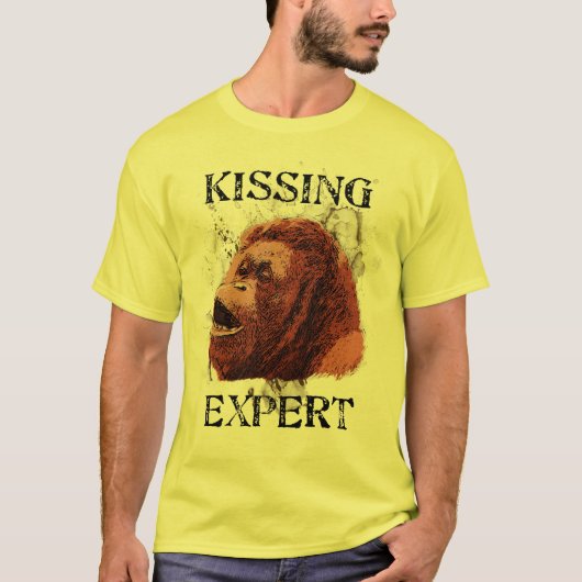 Orang-Utan, der Experten küsst T-Shirt (Vorderseite)