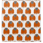 Orang-Utan-Design Duschvorhang (Vorderseite)