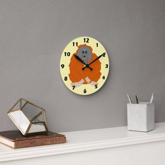 Orang-Utan-Design Runde Wanduhr (Büro)