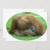 Orang-Utan Einladung (Vorne/Hinten)