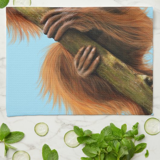 Orang-Utan Geschirrtuch 16" x 24" (Gefaltet)