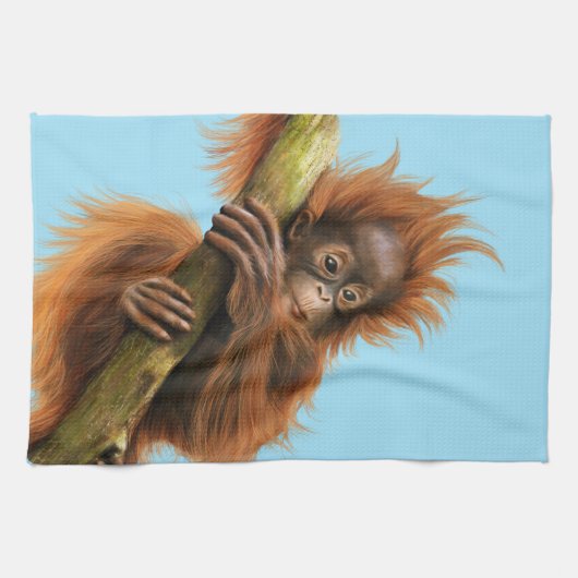 Orang-Utan Geschirrtuch 16" x 24" (Horizontal)