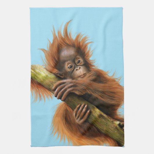 Orang-Utan Geschirrtuch 16" x 24" (Vertikal)