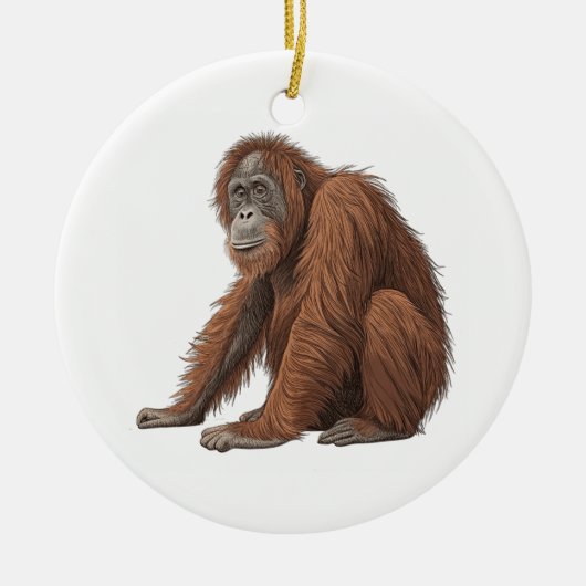 Orang-Utan Keramik Ornament (Vorne)