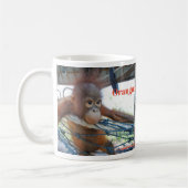 Orang-Utan Kleinkind Doris Kaffeetasse (Links)