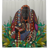 Orang-Utan-Königshaube Duschvorhang (Vorderseite)