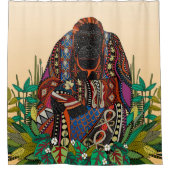 Orang-Utan-Königskornseide Duschvorhang (Vorderseite)