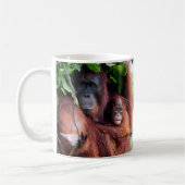 Orang-Utan Mutter und Baby Kaffeetasse (Links)