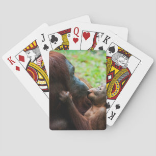 Orang-Utan-Mutter und Baby Spielkarten