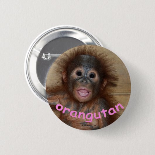 Orang-Utan rosa Lippen Button (Vorne & Hinten)