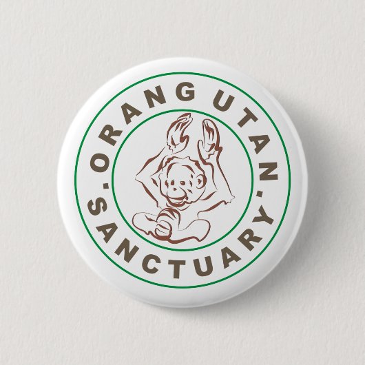 Orang-Utan Schongebiet-Abzeichen Button (Vorderseite)