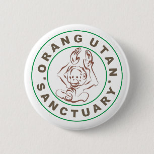 Orang-Utan Schongebiet-Abzeichen Button