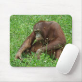 Orang-Utan sitzendes Porträt Mousepad (Mit Mouse)