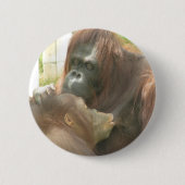 Orang-Utan Stillen Button (Vorderseite)