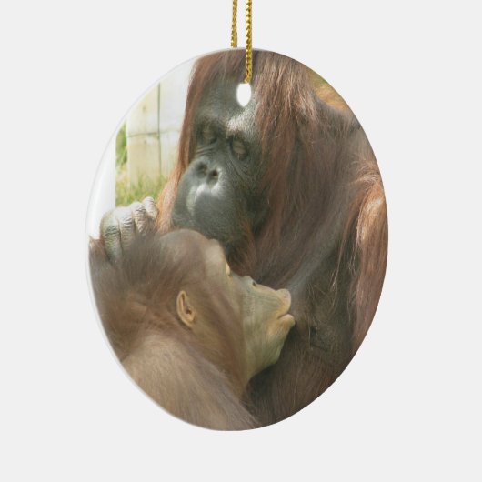 Orang-Utan Stillen Keramik Ornament (Rechts)