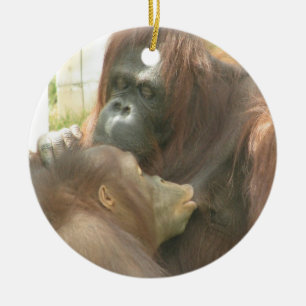 Orang-Utan Stillen Keramik Ornament