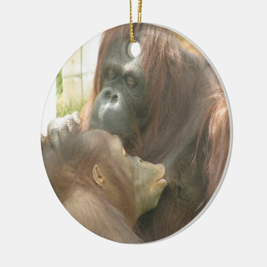 Orang-Utan Stillen Keramik Ornament (Links)