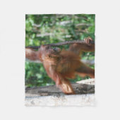 Orang-Utan Tier-Liebhaber Fleecedecke (Vorderseite)