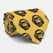 Orang-Utan Tierdruck-Gold Krawatte (Gerollt)
